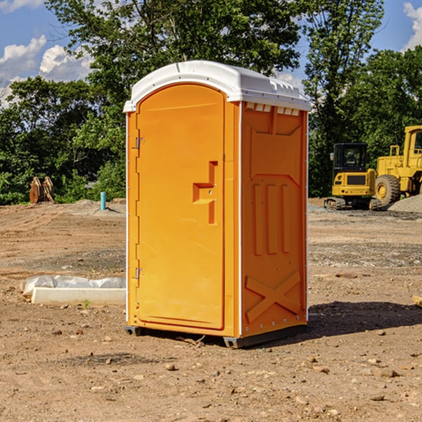 how often are the portable restrooms cleaned and serviced during a rental period in West Fork